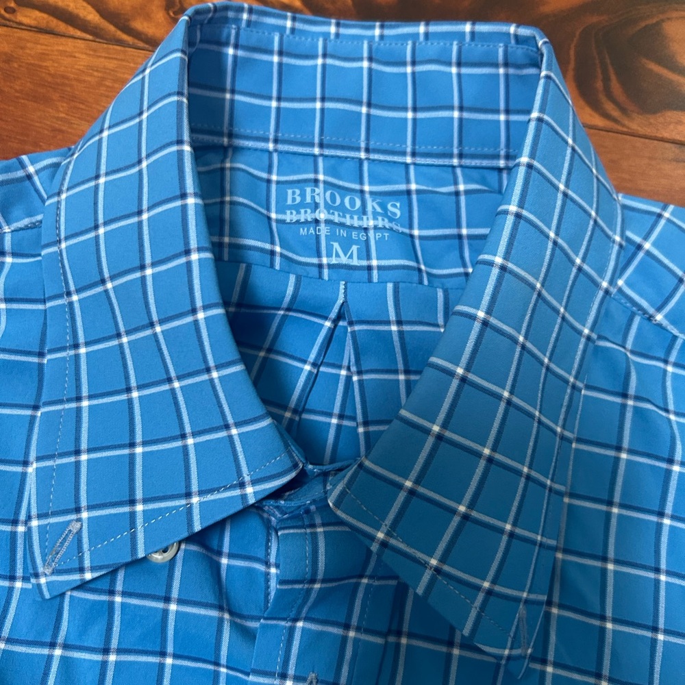 Brooks Brothers Men's Blue Plaid Shirt